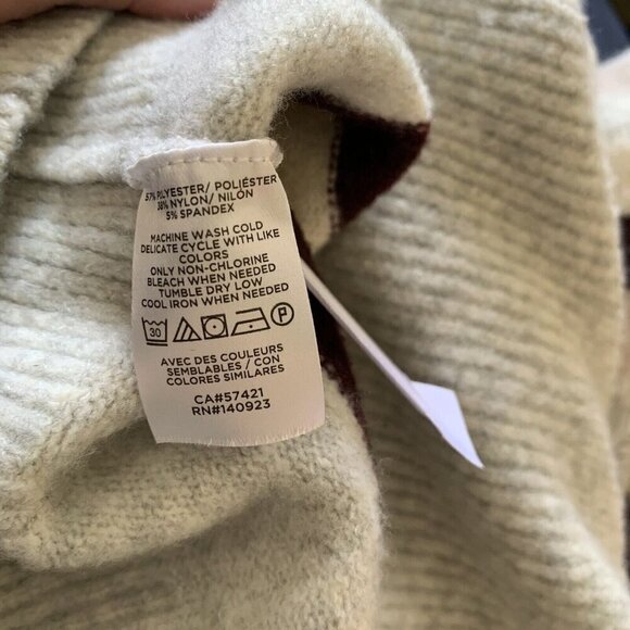 Loft Striped Dolman Sweater Small Multicolor Soft Round Neck NWOT - Picture 12 of 12